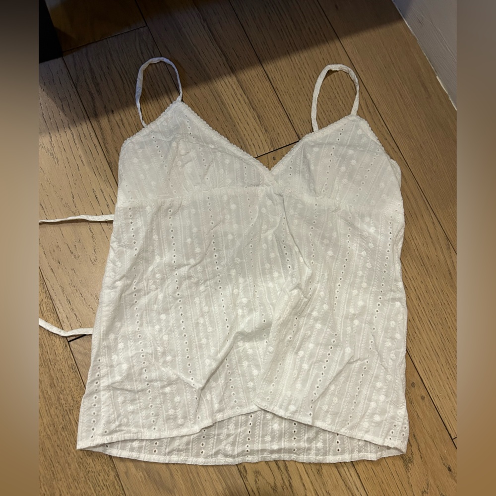 Brandy Melville White Eyelet Tank